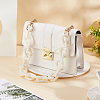 Acrylic Imitation Pearl Rectangle Link Purse Chains FIND-WH0126-254-4
