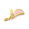Brass Enamel Fruits Pendant Decoration HJEW-P020-01E-G-2
