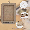 Rectangle with Word I Love You Mom Wood Hanging Photo Frame HJEW-SP0001-19B-4