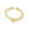 Brass Cup Peg Open Cuff Ring Settings KK-G518-02G-02-2