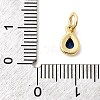 Brass Cubic Zirconia Charms KK-G554-02E-02-3