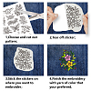 4 Sheets 11.6x8.2 Inch Stick and Stitch Embroidery Patterns DIY-WH0455-043-3