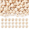  100Pcs 5 Styles Unfinished Natural Wood European Beads WOOD-TA0001-84-2