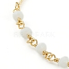 Faceted Glass Beaded Anklets AJEW-AN00379-03-2