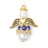 Pearlized Glass Pearl & Glass Pendants PALLOY-MZ00978-06-1