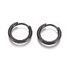 304 Stainless Steel Huggie Hoop Earrings EJEW-F111A-14mm-B-1