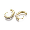 Brass Micro Pave Cubic Zirconia Huggie Hoop Earrings EJEW-R144-004E-NF-4