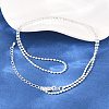 2MM Brass Ball Chain Necklaces for Men Women NJEW-L012-04S-2