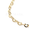 304 Stainless Steel Heart Link Chain Bracelet for Women BJEW-B064-07G-2