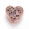 Eco-Friendly Brass Micro Pave Cubic Zirconia Slide Charms ZIRC-F094-22-03-RS-2