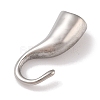 Non-Tarnish 304 Stainless Steel Hook Clasps STAS-C109-23P-02-1