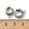 Tarnish Resistant 201 Stainless Steel Huggie Hoop Earrings Findings STAS-A167-01R-P-3