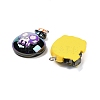 Halloween Electroplate Opaque Resin Pendants RESI-H040-02C-P-2