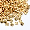 Brass Flat Round Spacer Beads X-KK-M085-13G-NR-1
