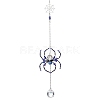 Spider Glass Beaded Hanging Ornaments HJEW-TA00172-03-1