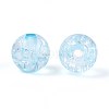 Transparent Crackle Acrylic Beads CACR-R008-8mm-07-2