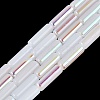 Electroplate Imitation Jade Glass Beads Strands EGLA-Q132-02A-D01-1