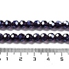 Electroplate Transparent Glass Beads Strands EGLA-A035-T6mm-A15-4