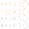   90Pcs 12 Style Teardrop Brass Linking Rings KK-PH0009-91-7