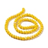 Electroplate Opaque Solid Color Glass Beads Strands EGLA-A034-P6mm-L02-2