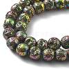 Electroplated Natural Lava Rock Beads Strands G-A251-E01-01I-3