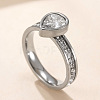 304 Stainless Steel & Crystal Rhinestone Finger Rings WGDB806-04-1