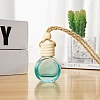 Empty Glass Perfume Bottle Pendants with Wood Cap PW-WG32648-03-1
