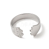 Non-Tarnish 304 Stainless Steel Open Cuff Rings for Women RJEW-G291-04P-2