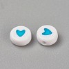 Acrylic Enamel Beads OACR-WH0003-04J-1