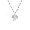 Anti-Tarnish 925 Sterling Silver Enamel Mushroom Pendant Necklaces JN1085B-1