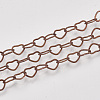 Soldered Brass Covered Iron Heart Chains CH-S125-04A-R-1