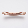 Eco-Friendly Brass Micro Pave Cubic Zirconia Links ZIRC-F083-042RG-02-RS-2
