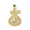 Micro Pave Clear Cubic Zirconia Pendants KK-L253-13G-06-1
