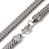 304 Stainless Steel Snake Chain Necklace with Lobster Claw Clasps for Men Women STAS-K249-01C-P-3