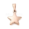 Ion Plating(IP) 304 Stainless Steel Pendants STAS-I135-25RG-1