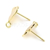 Brass Stud Earring Findings KK-L208-17G-2