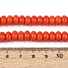 Opaque Spray Painted Glass Beads GLAA-ZX008-8mm-18M-4