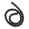 Synthetic Black Stone Bead Strands X-G-R345-4mm-35-1-2