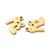 Ion Plating(IP) 304 Stainless Steel Charms STAS-M089-41G-2