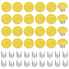 24 Bags Flat Round Cloth Cap Nail Buttons BUTT-BC0001-21D-1