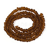 Frosted Transparent Glass Beads Strands GLAA-N016-4mm-01-2