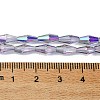 Transparent Electroplate Glass Beads Strands GLAA-K064-05A-HR01-4