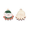 Christmas Alloy Enamel Pendants X-ENAM-Q442-51-3