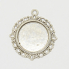 Zinc Alloy Pendant Settings for Cabochon & Rhinestone PALLOY-A15290-AS-FF-1