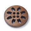 4-Hole Wooden Buttons X-WOOD-S040-35-3