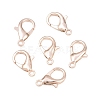 Zinc Alloy Lobster Claw Clasps X-E105-RG-1