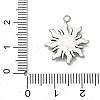 304 Stainless Steel Rhinestone Pendants STAS-I357-03P-3