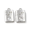 Rack Plating Brass Micro Pave Cubic Zirconia Pendants X-KK-P290-55P-1