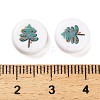 Christmas Theme Printed Opaque Acrylic Beads OACR-R004-01M-4