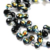 Electroplate Transparent Glass Beads Strands EGLA-P052-01A-AB04-3